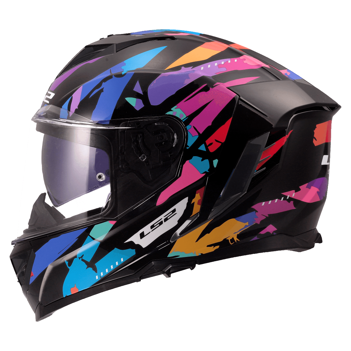 LS2 FF818 STORM III KAOS BLACK PURPLE BLUE
