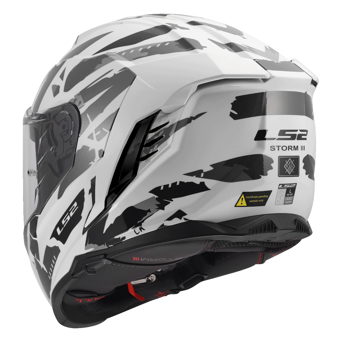 LS2 FF818 STORM III KAOS WHITE GREY