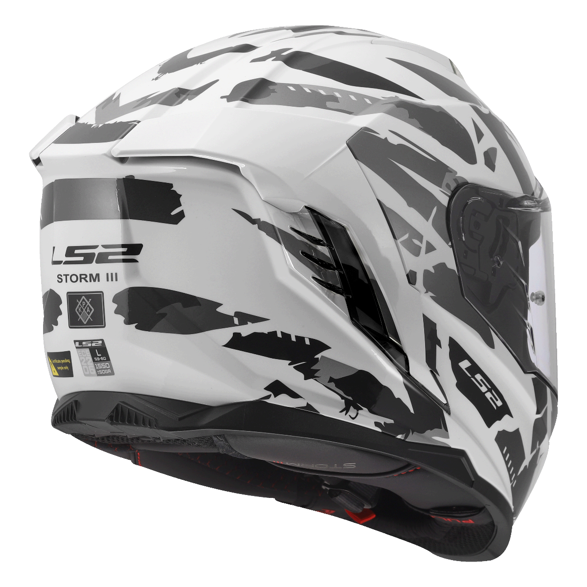 LS2 FF818 STORM III KAOS WHITE GREY