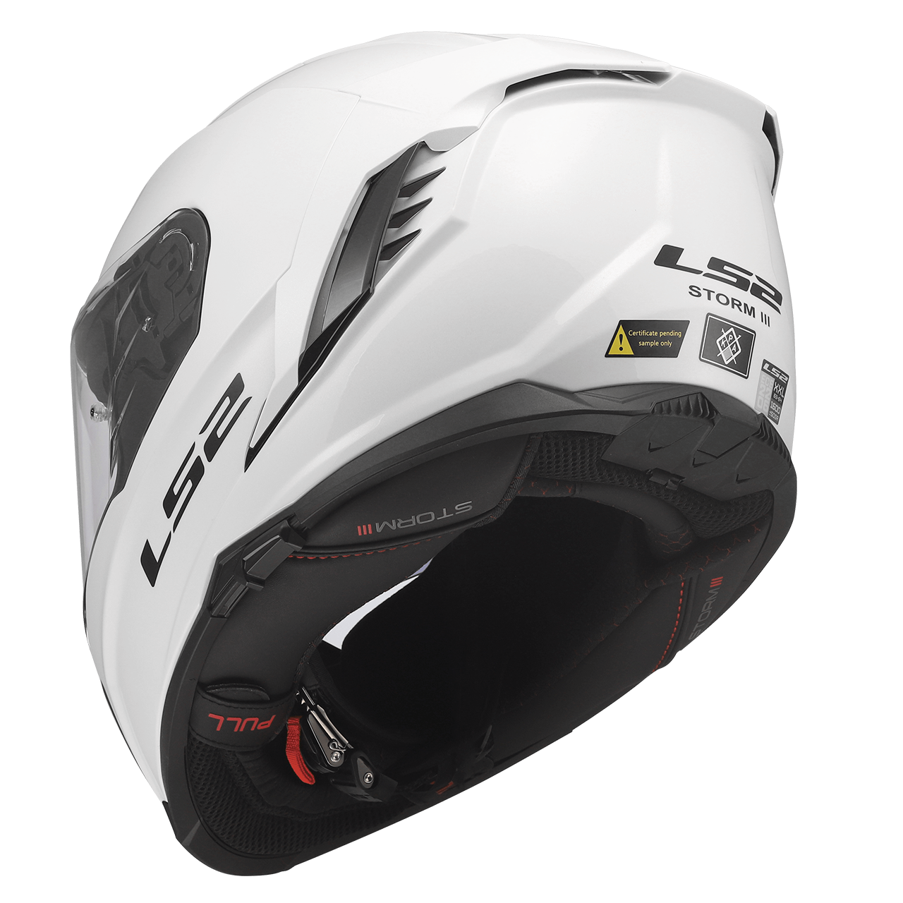 LS2 FF818 STORM III SOLID GLOSS WHITE