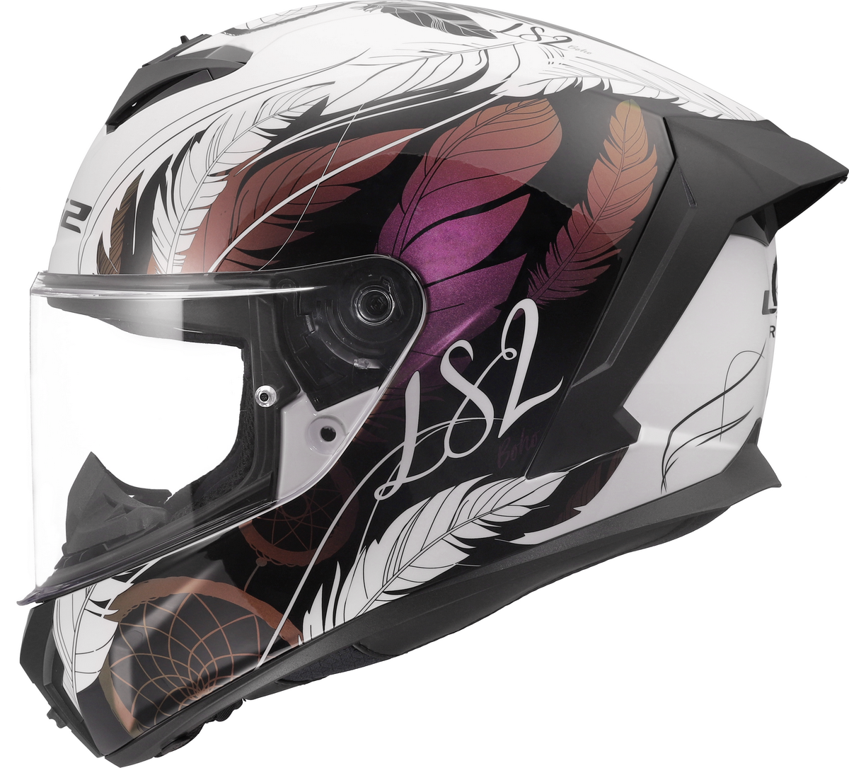 LS2 FF820 RAPID III BOHO WHITE BLACK PINK