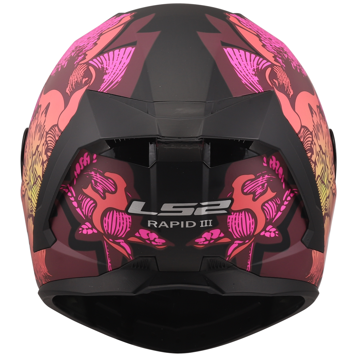 LS2 FF820 RAPID III POPPIES II BLACK PINK
