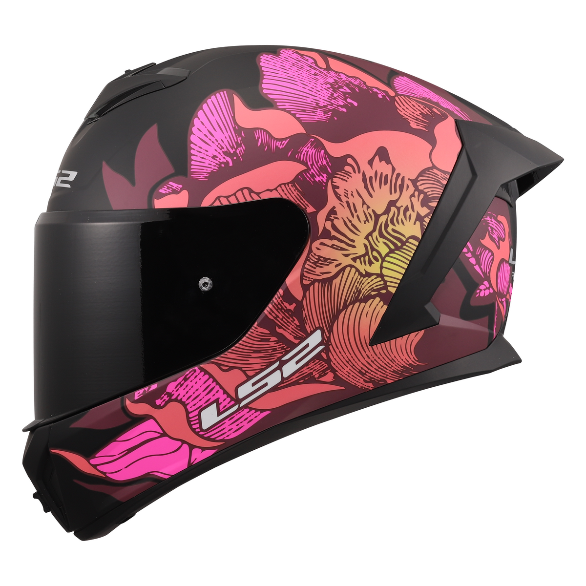 LS2 FF820 RAPID III POPPIES II BLACK PINK