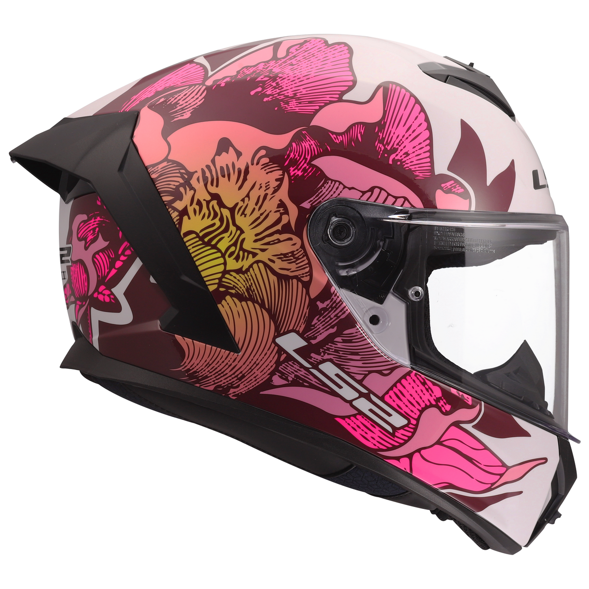 LS2 FF820 RAPID III POPPIES II WHITE PINK