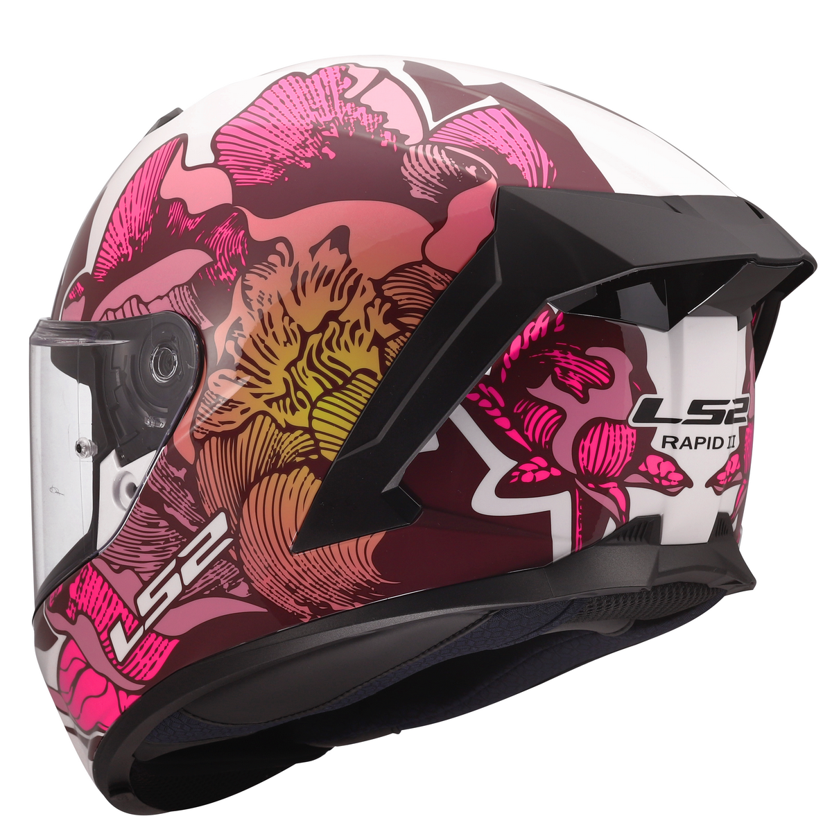 LS2 FF820 RAPID III POPPIES II WHITE PINK