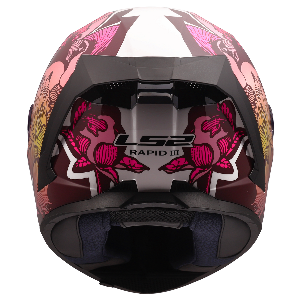 LS2 FF820 RAPID III POPPIES II WHITE PINK