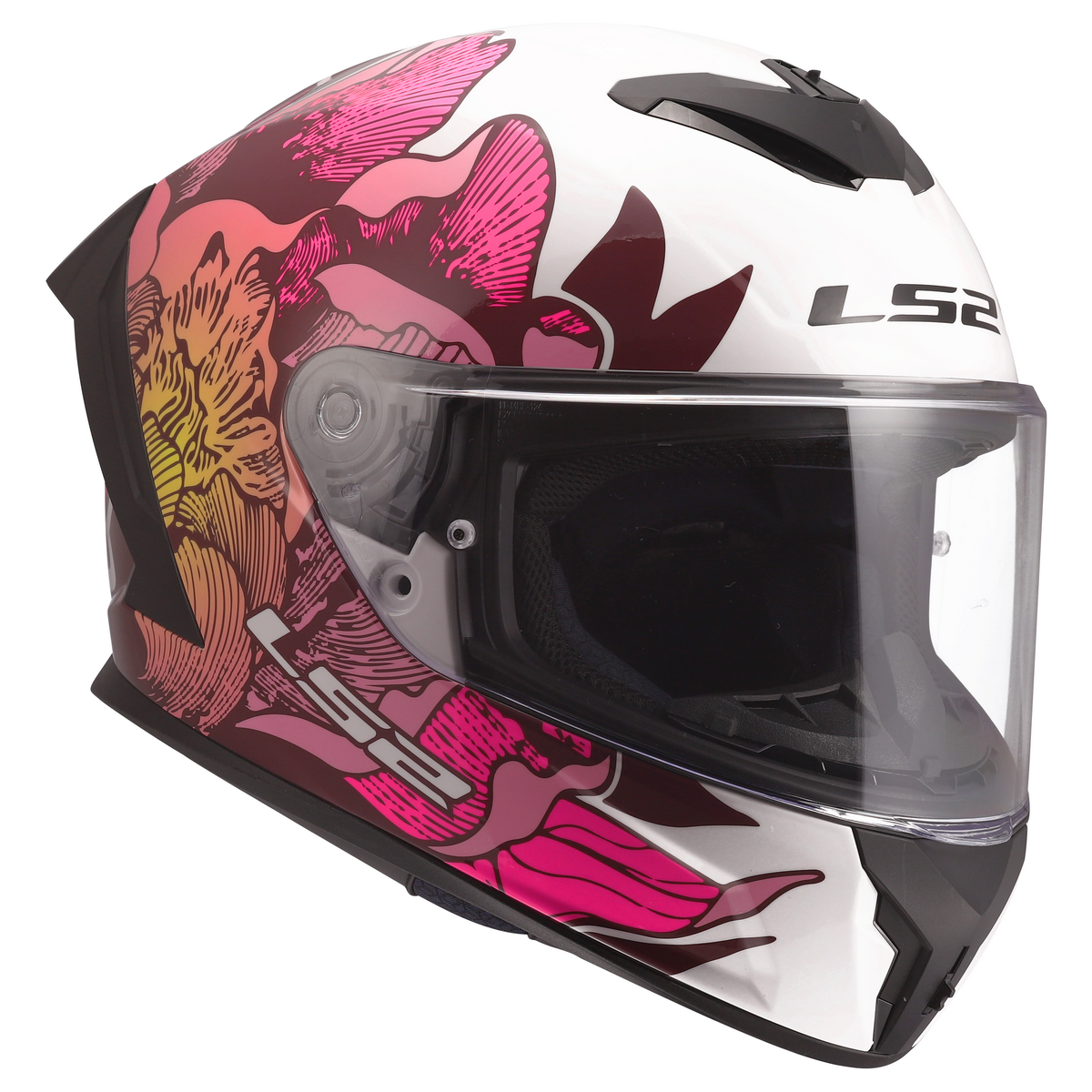 LS2 FF820 RAPID III POPPIES II WHITE PINK