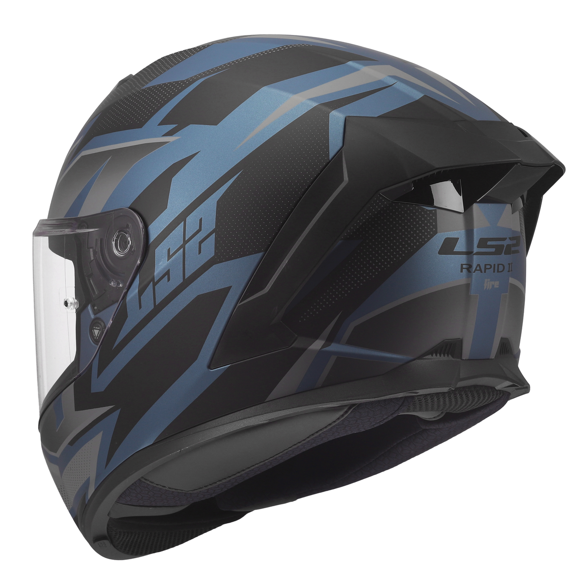 LS2 FF820 RAPID III XTREM BLACK BLUE PETROL