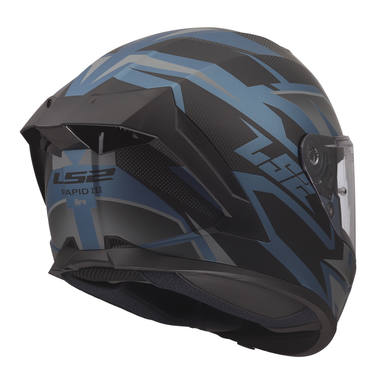 LS2 FF820 RAPID III XTREM BLACK BLUE PETROL