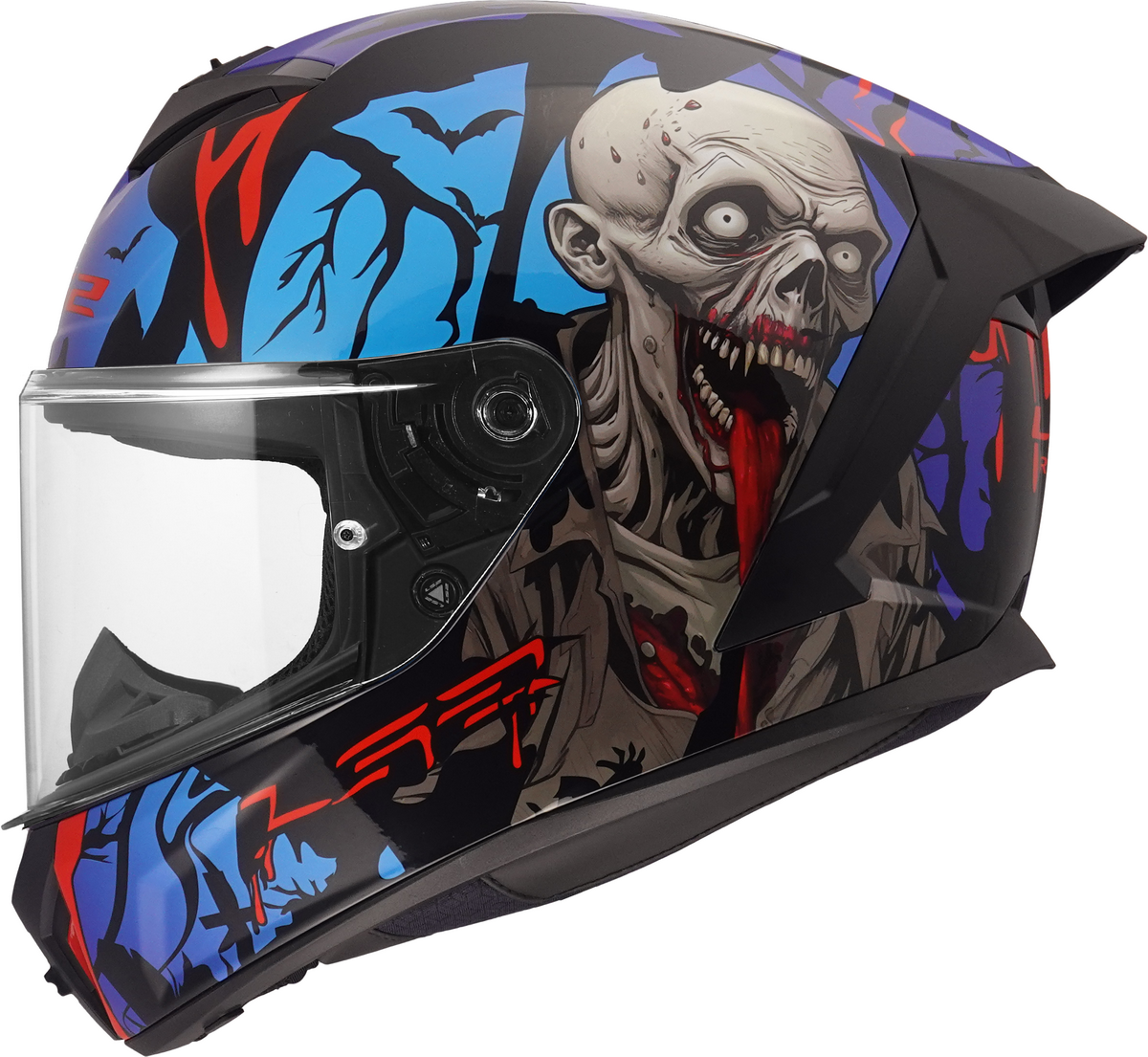 LS2 FF820 RAPID III ZOMBIE II BLACK RED BLUE