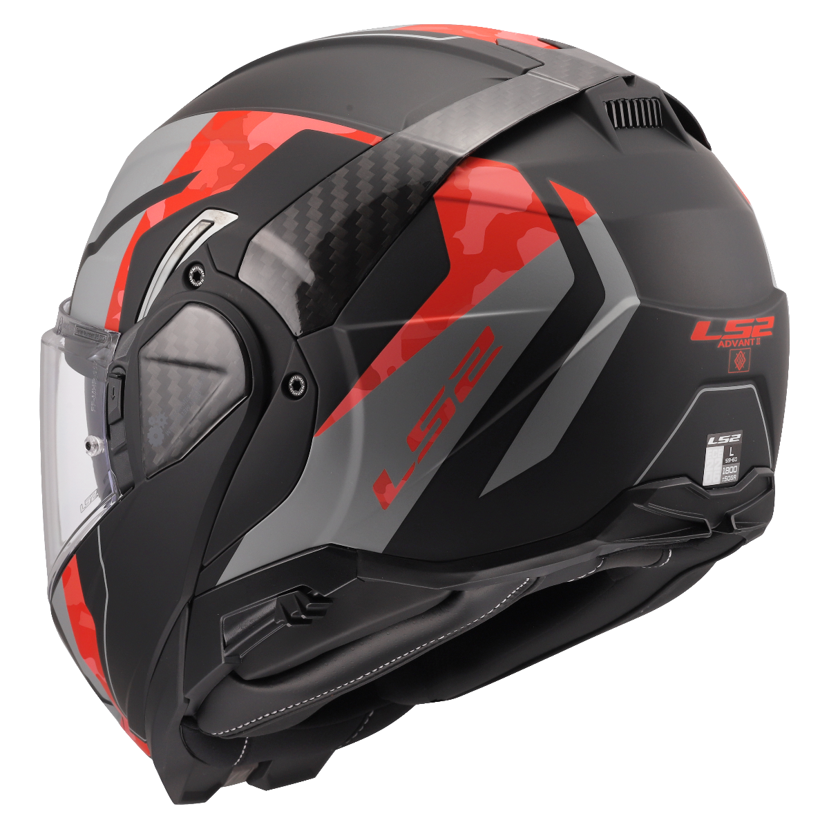 LS2 FF910 ADVANT II GLIDE BLACK GREY RED