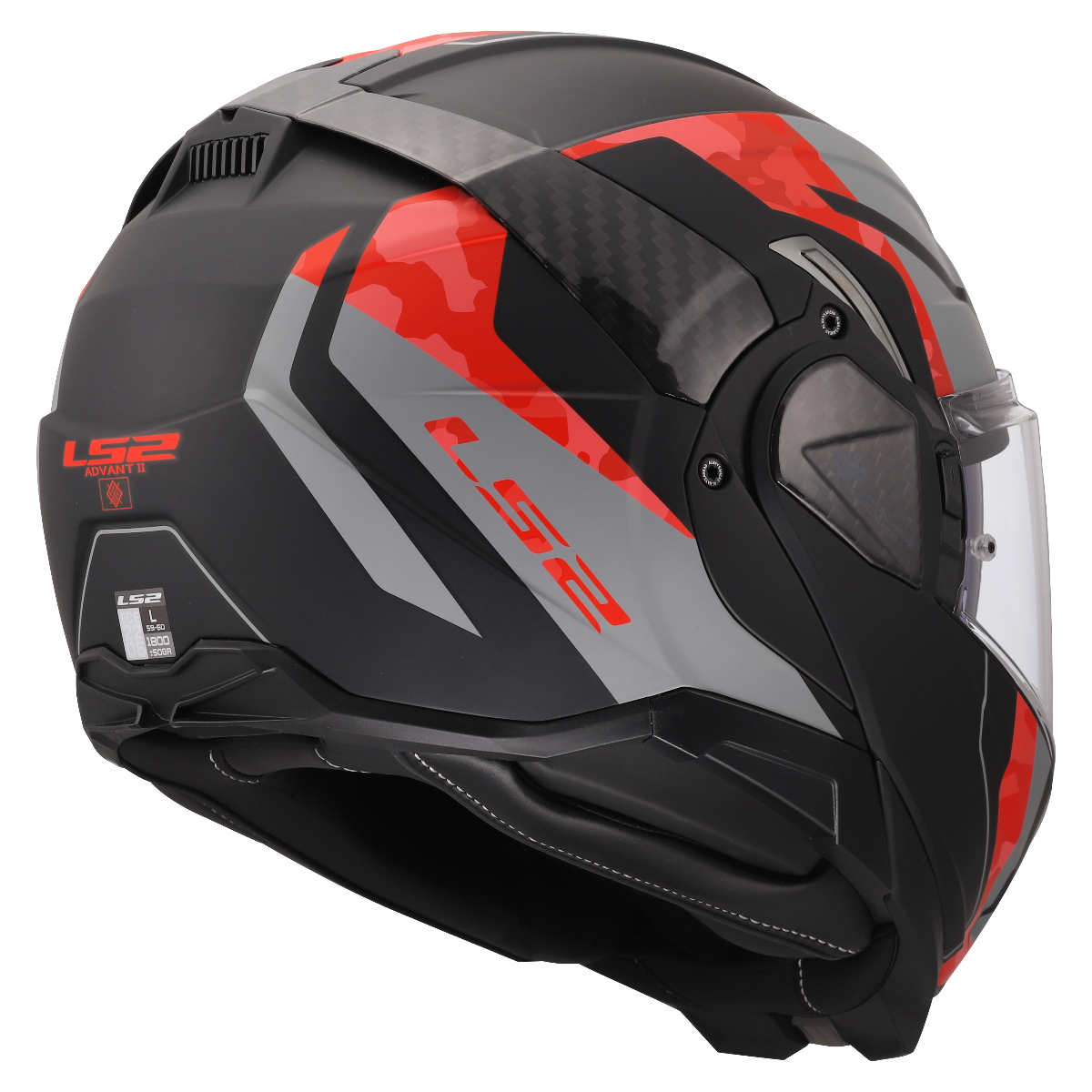 LS2 FF910 ADVANT II GLIDE BLACK GREY RED