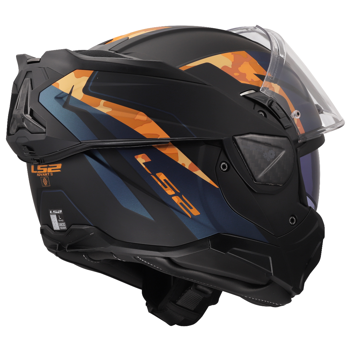 LS2 FF910 ADVANT II GLIDE BLACK ORANGE