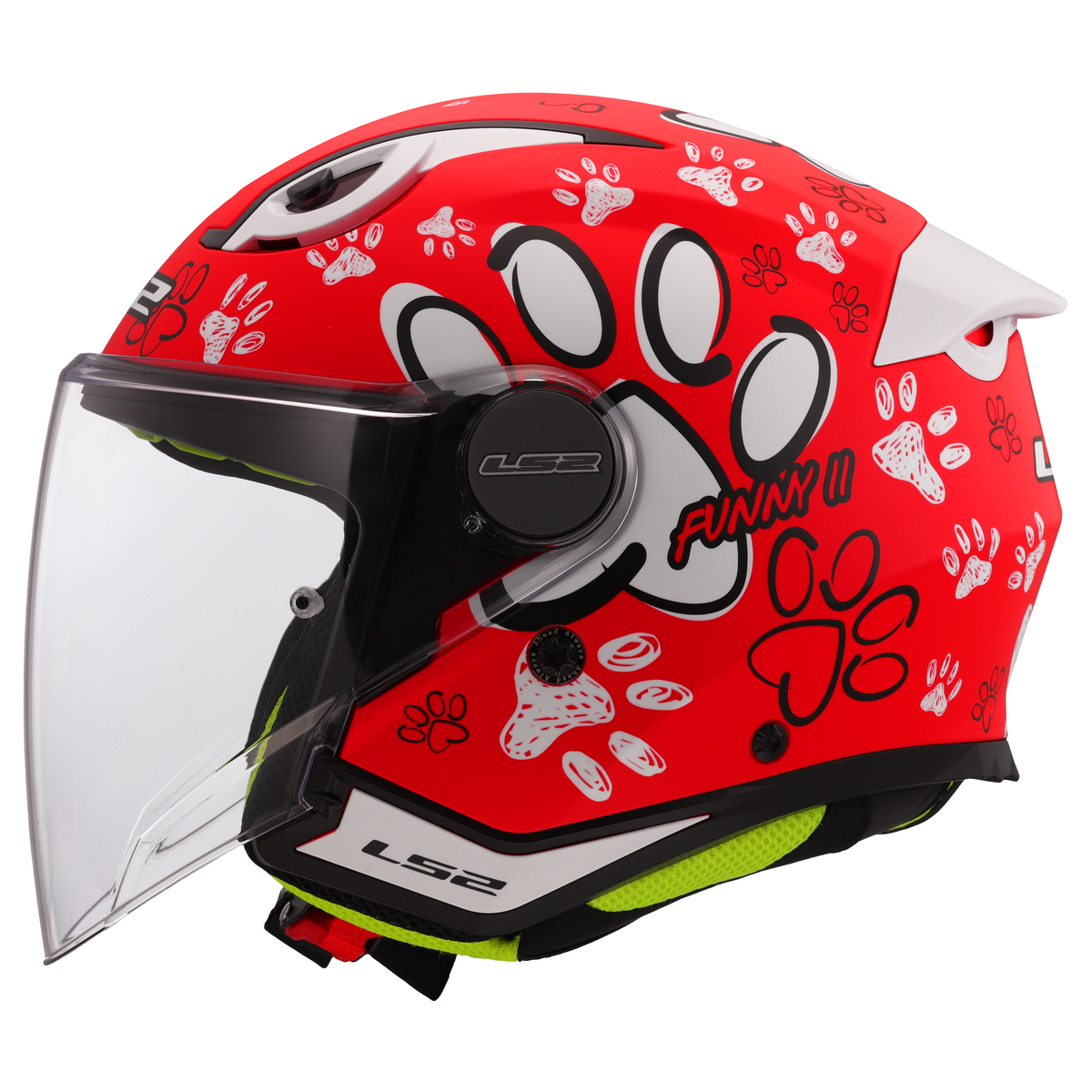 LS2 OF622 FUNNY II PAWS RED