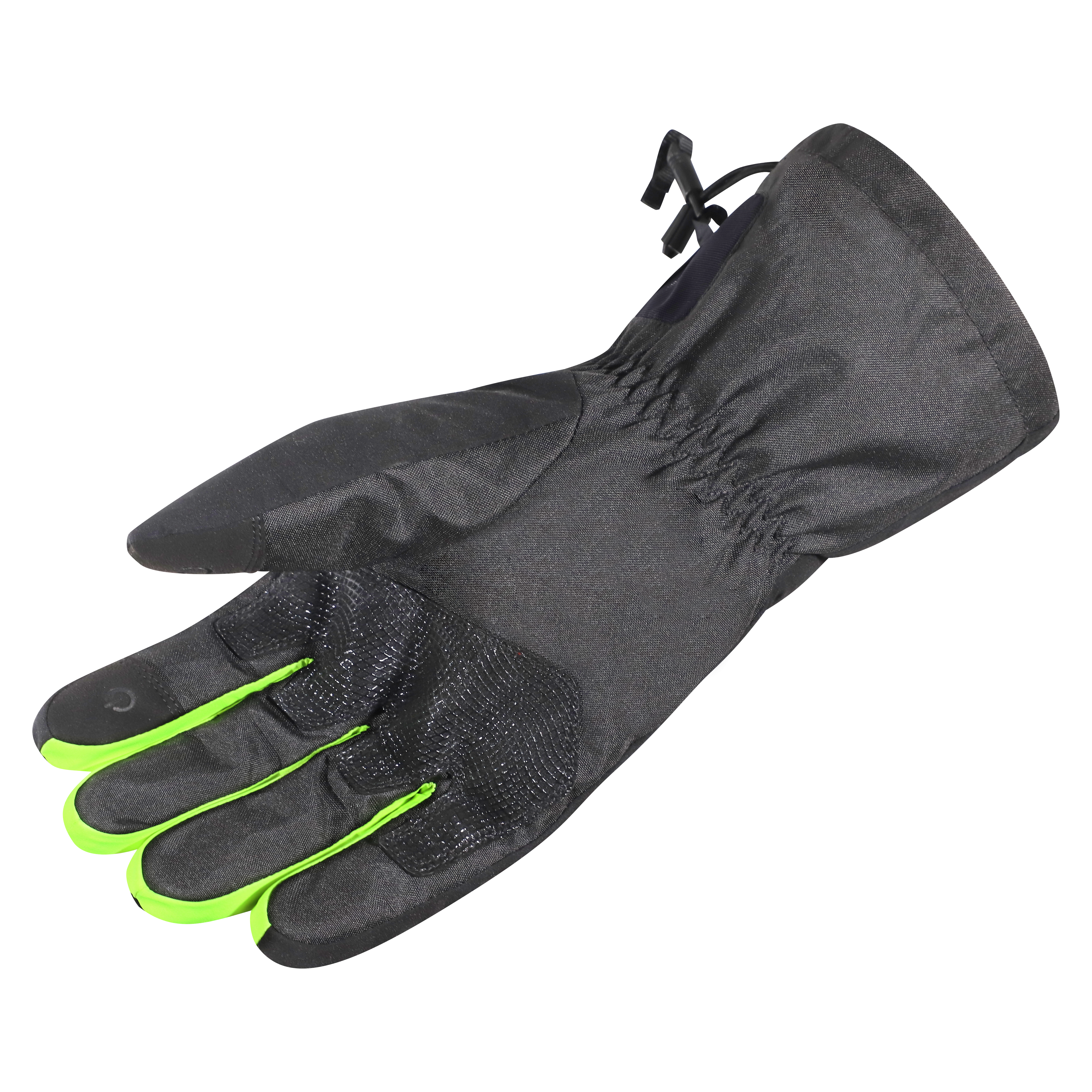 LS2 THERMORAIN GLOVES BLACK H-V YELLOW