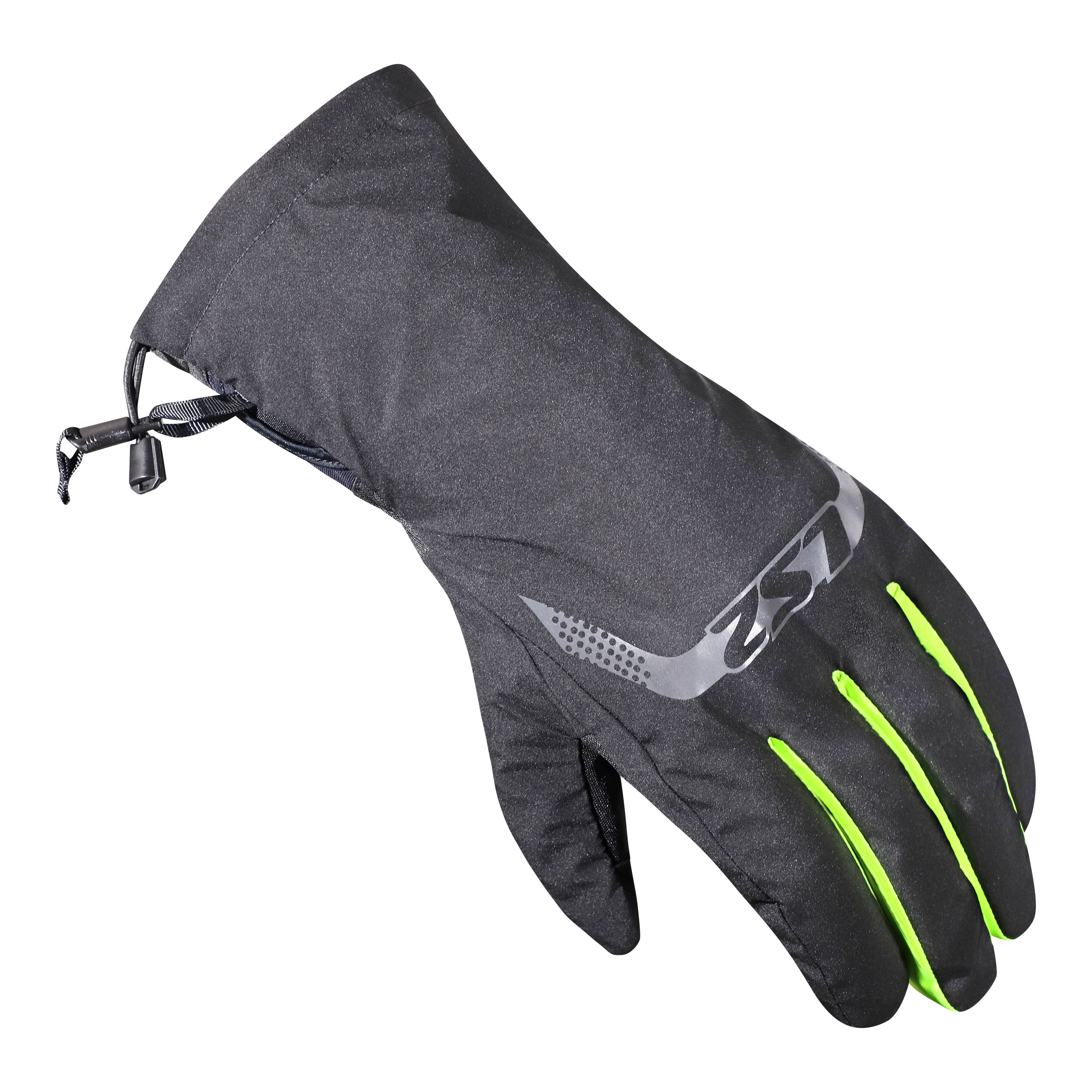 LS2 THERMORAIN GLOVES BLACK H-V YELLOW XS-S