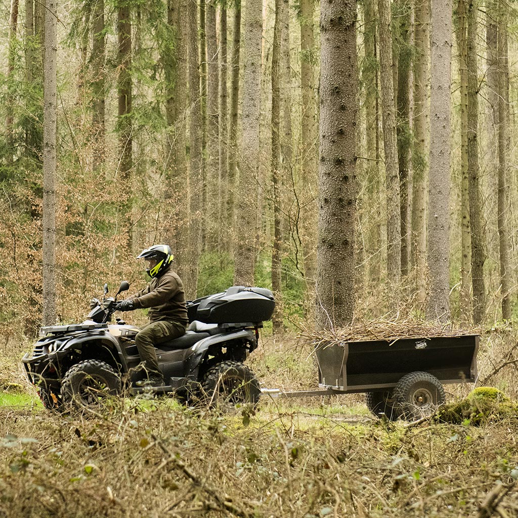 SHARK WOOD 550, vozík za čtyřkolku, černý