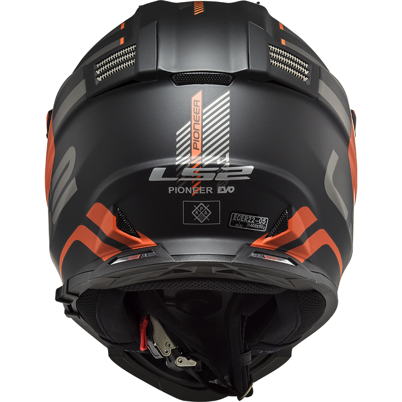 LS2 MX436 Pioneer EVO ADVENTURER Matt Black Orange