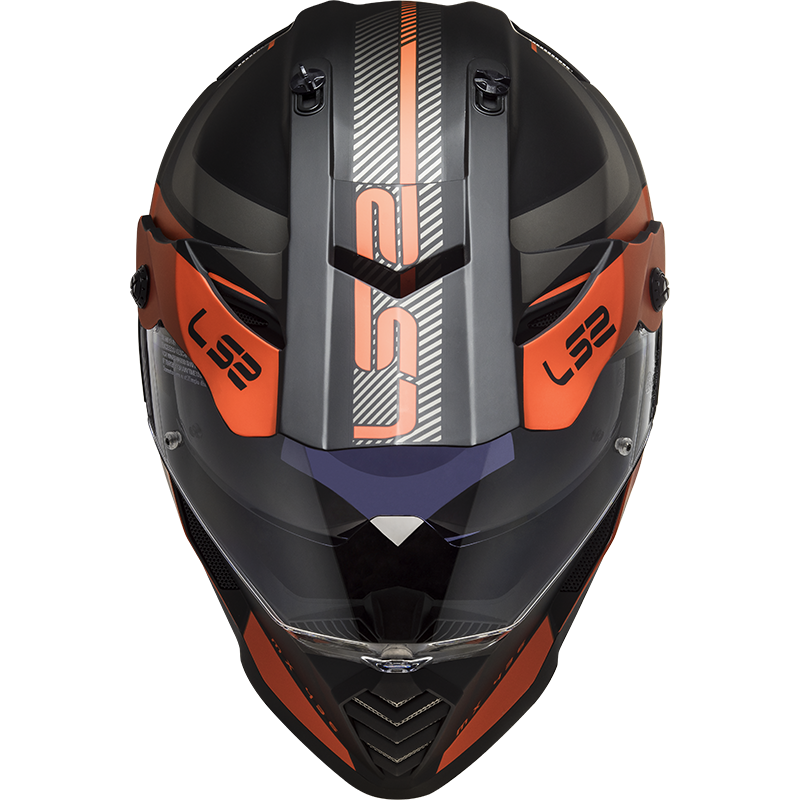 LS2 MX436 Pioneer EVO ADVENTURER Matt Black Orange