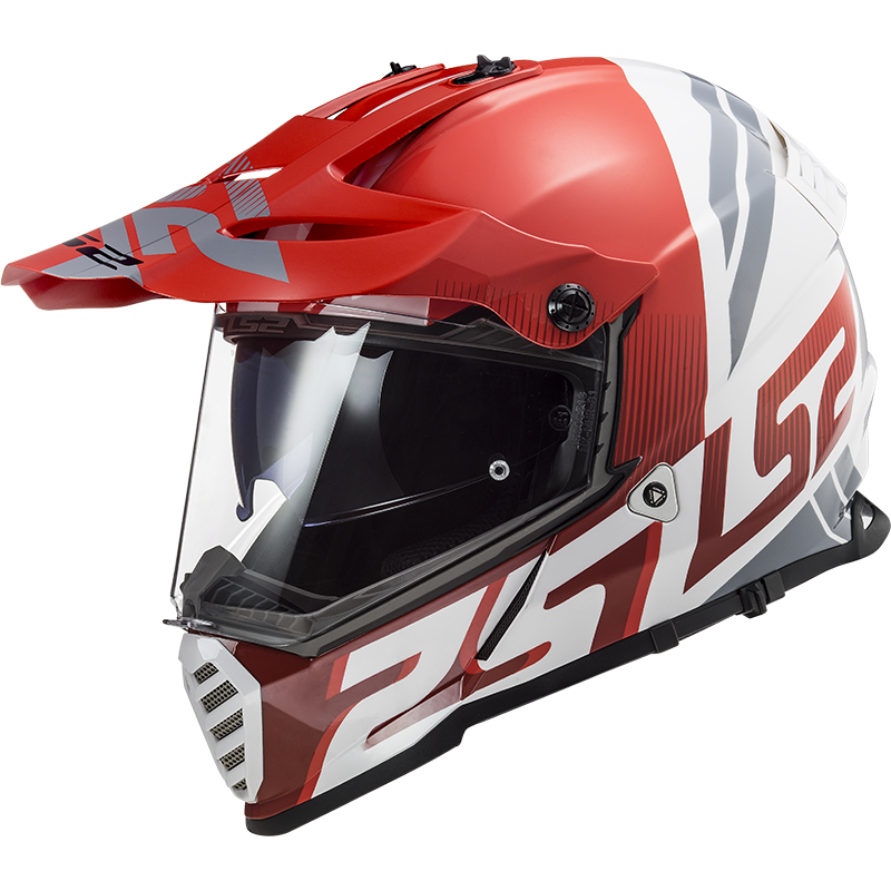 LS2 MX436 PIONEER EVO EVOLVE RED WHITE XS