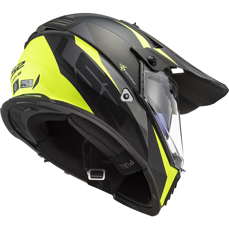 LS2 MX436 PIONEER EVO ROUTER MATT BLACK H-V YELLOW