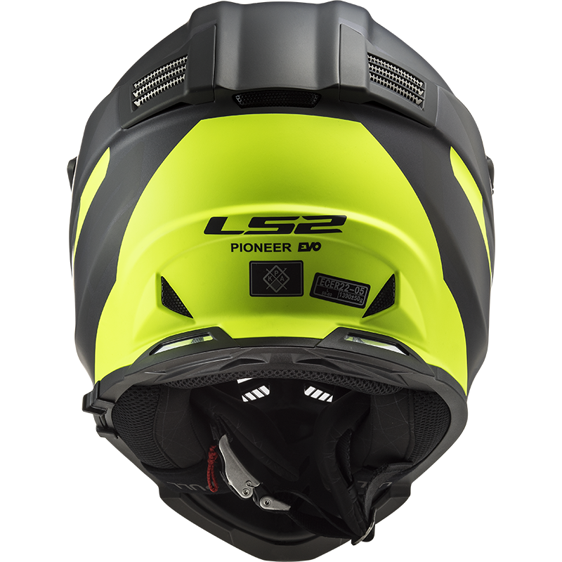 LS2 MX436 PIONEER EVO ROUTER MATT BLACK H-V YELLOW