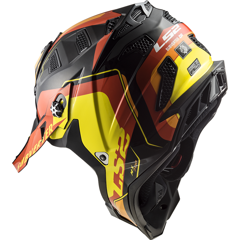 LS2 MX700 SUBVERTER ARCHED BLACK YELLOW RED