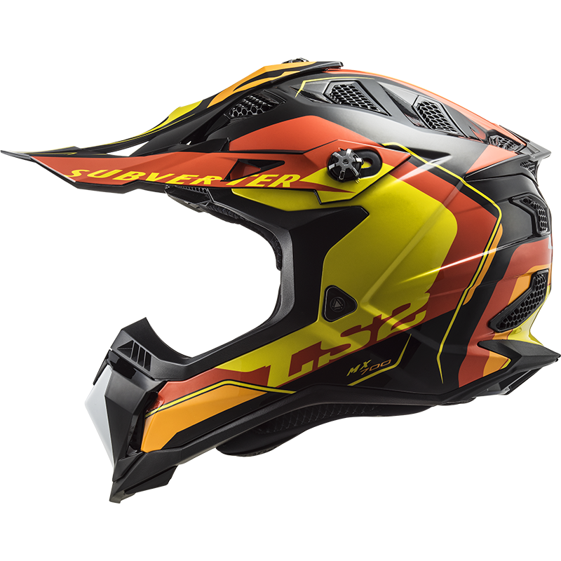 LS2 MX700 SUBVERTER ARCHED BLACK YELLOW RED