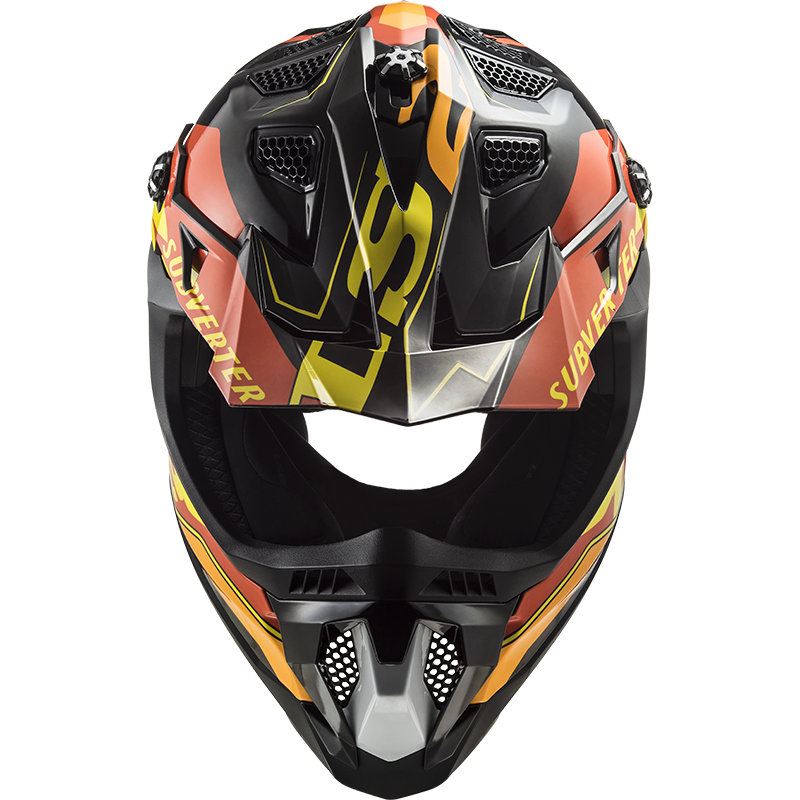 LS2 MX700 SUBVERTER ARCHED BLACK YELLOW RED