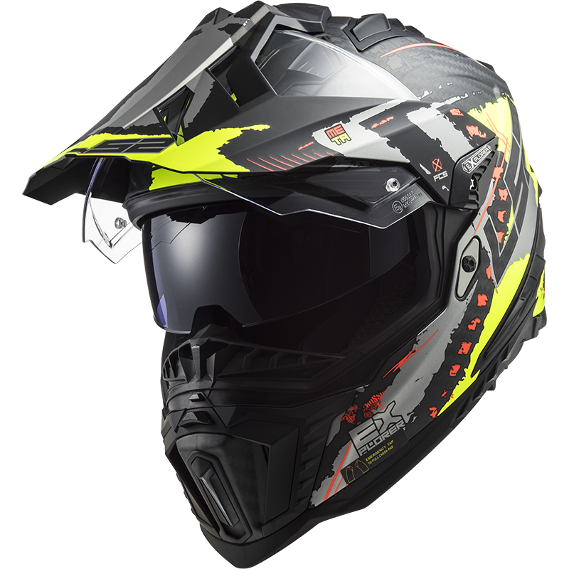 LS2 MX701 Explorer C EXTEND Matt H-V Yellow XS