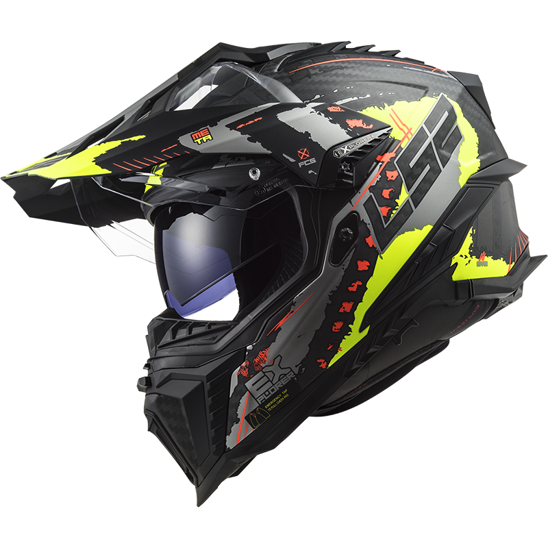 LS2 MX701 Explorer C EXTEND Matt H-V Yellow XS