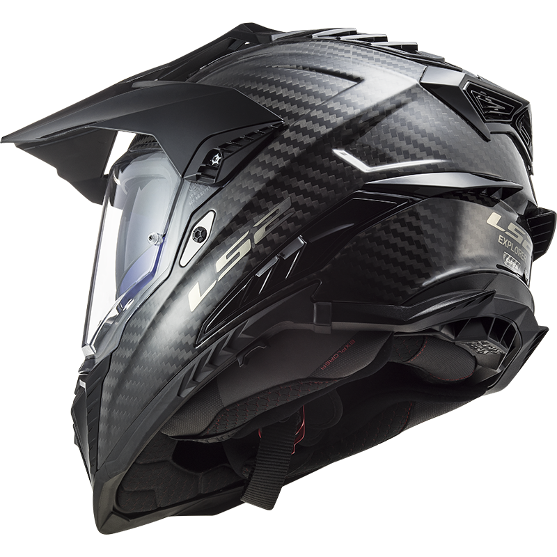 LS2 MX701 EXPLORER C GLOSS CARBON-06 XS