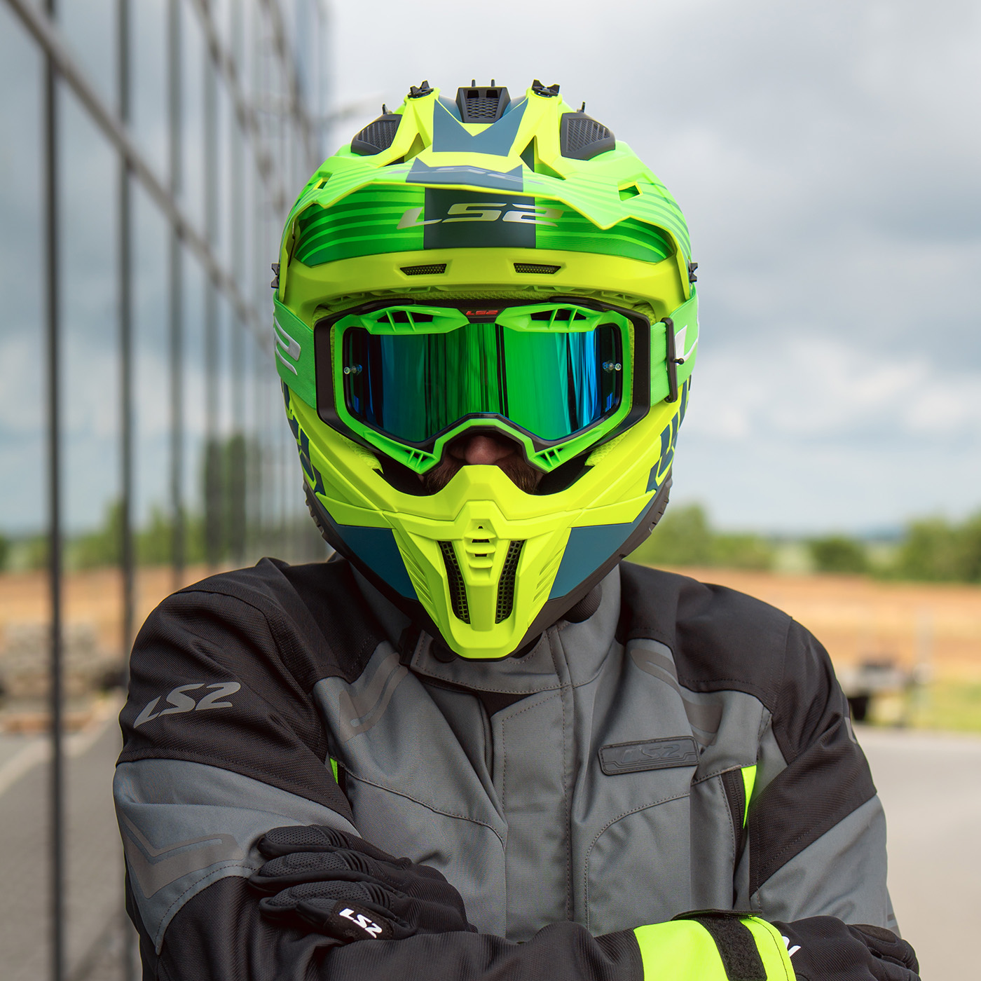 LS2 MX708 FAST II DUCK M.H-V GREEN H-V YELL.-06