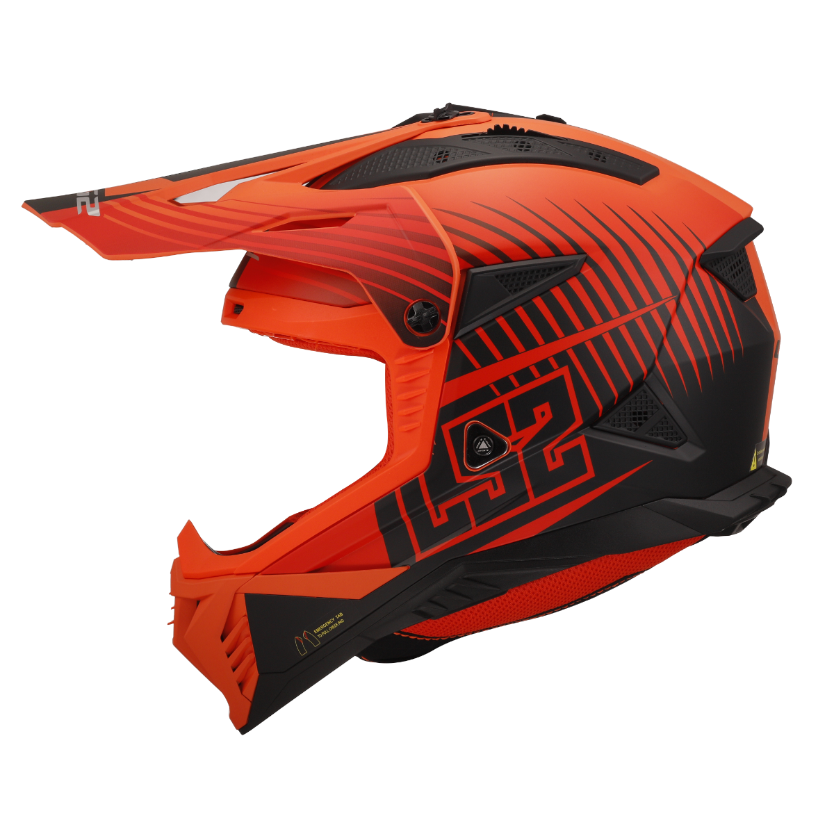 LS2 MX708 FAST II DUCK M.H-V ORANGE RED-06