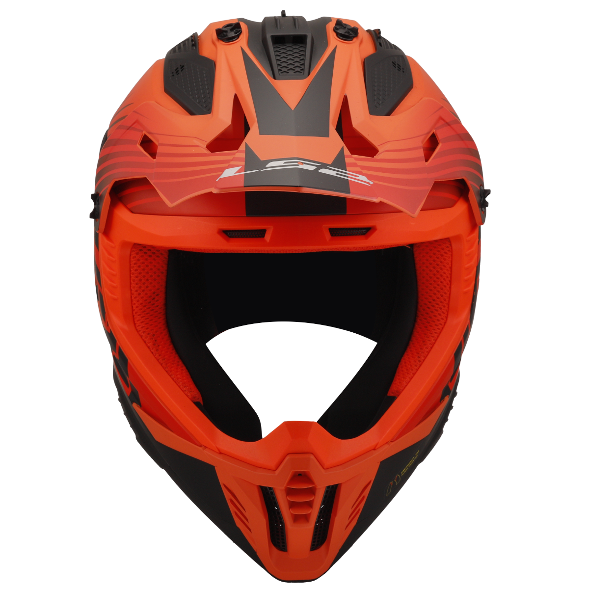 LS2 MX708 FAST II DUCK M.H-V ORANGE RED-06