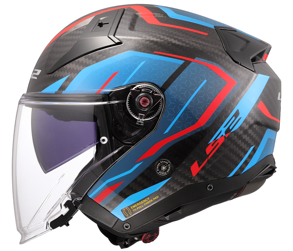 LS2 OF603 INFINITY II C URUS BLUE RED-06 3XL