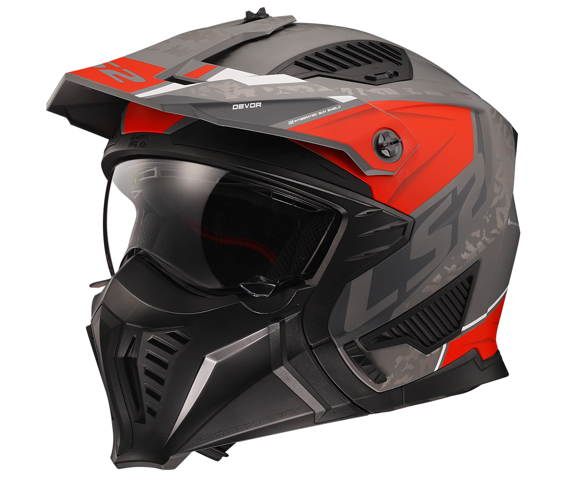 LS2 OF606 DRIFTER DEVOR M.SILVER TITANIUM RED-06