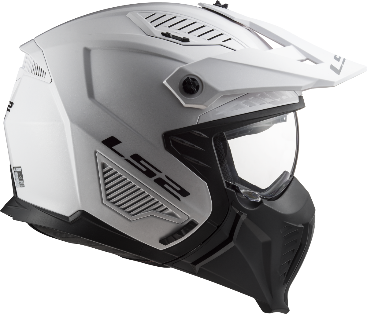 LS2 OF606 DRIFTER SOLID WHITE-06 XS