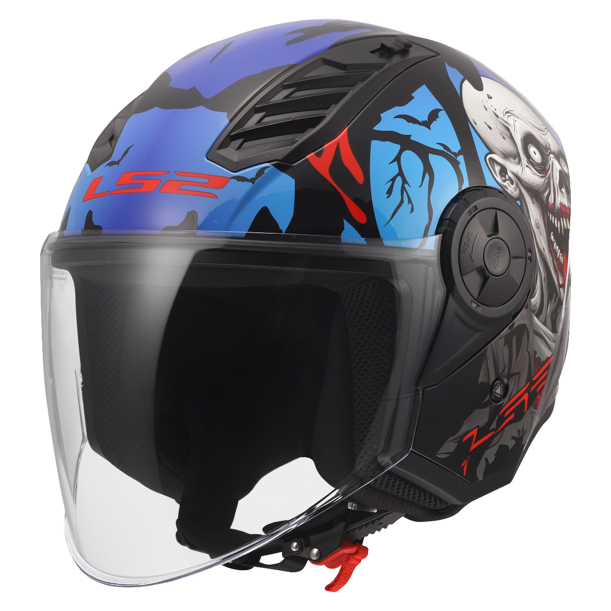 LS2 OF616 AIRFLOW II ZOMBIE II BLACK RED BLUE-06