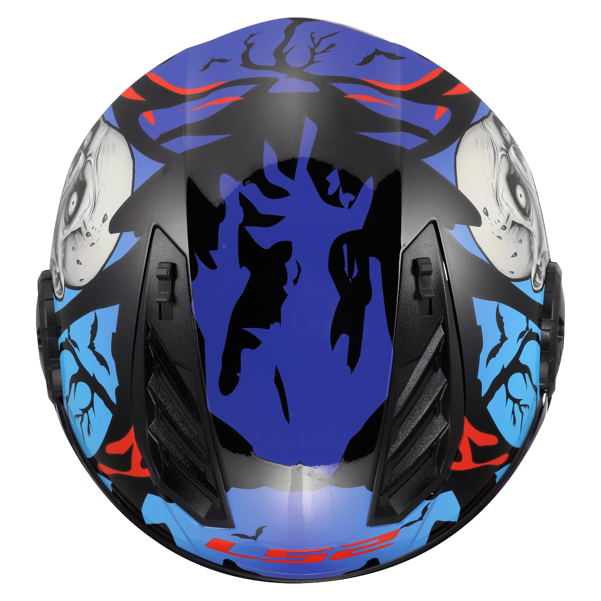LS2 OF616 AIRFLOW II ZOMBIE II BLACK RED BLUE-06