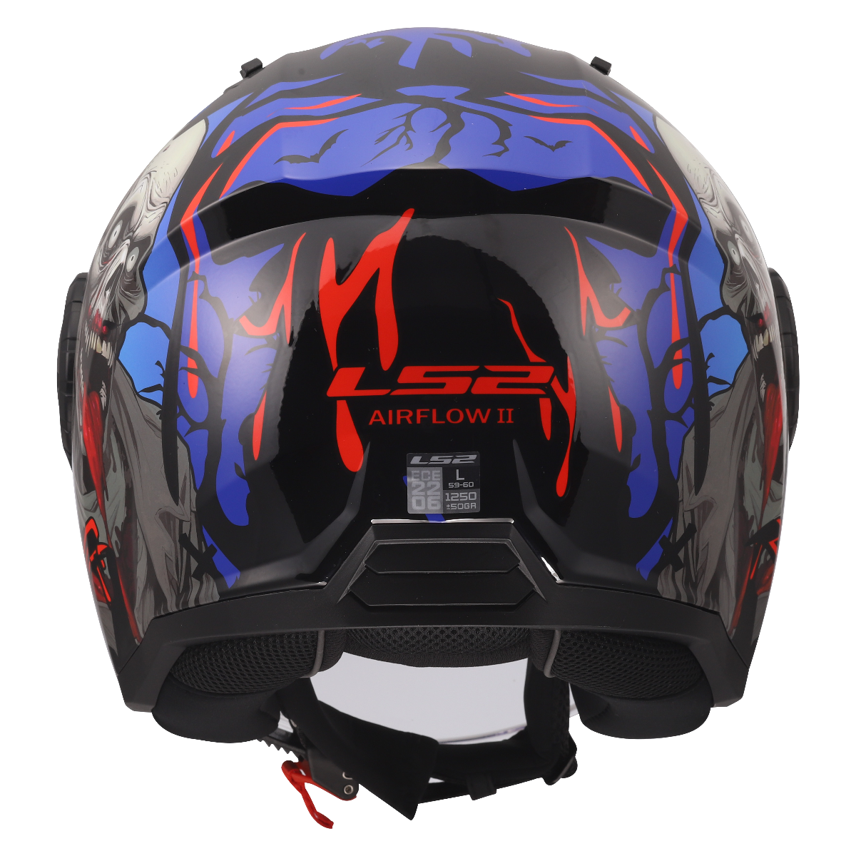 LS2 OF616 AIRFLOW II ZOMBIE II BLACK RED BLUE-06