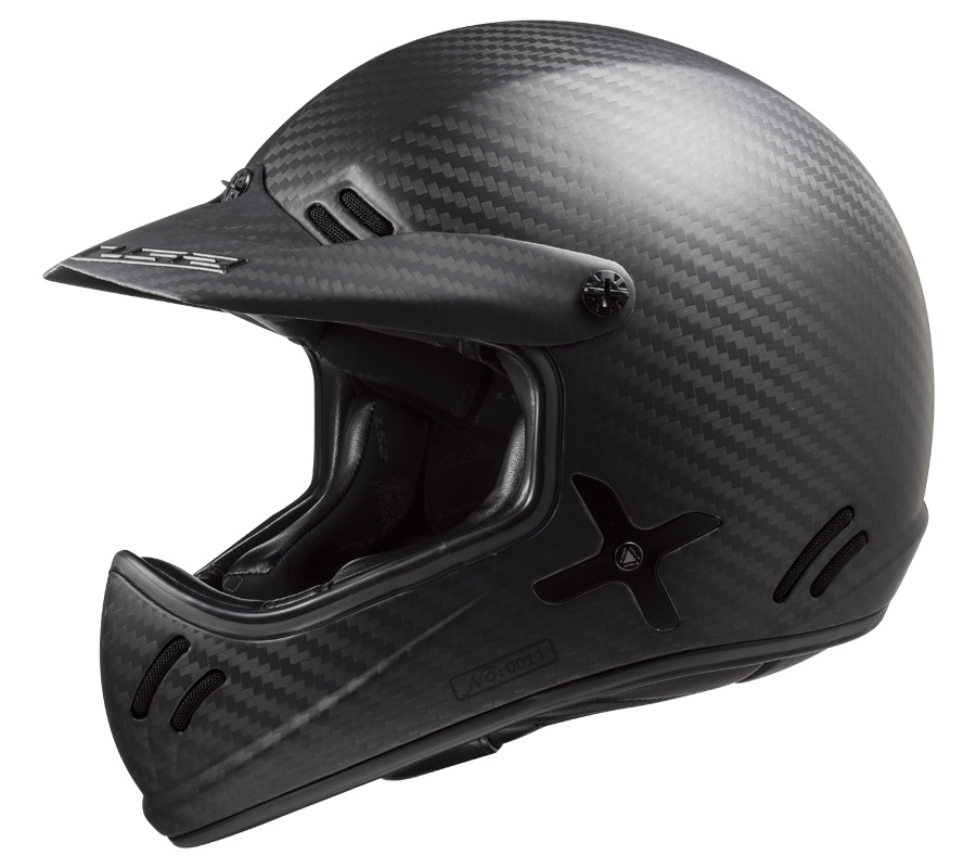 LS2 MX471 XTRA SINGLE MONO MATT CARBON XS