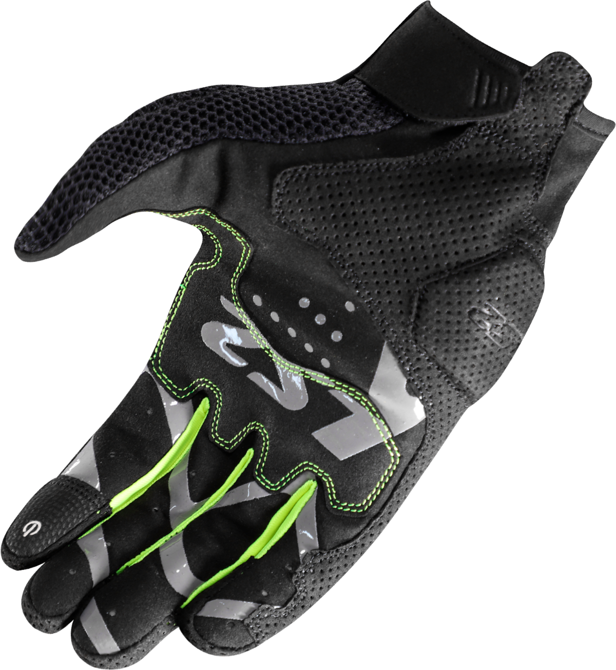 LS2 RAY II MAN GLOVES BLACK H-V YELLOW