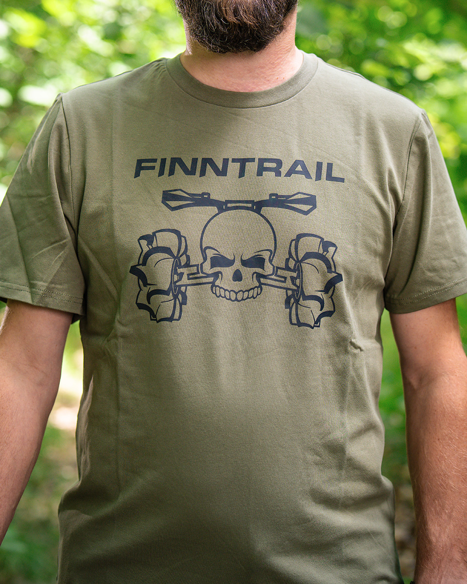 Finntrail T-shirt ATV skull Khaki