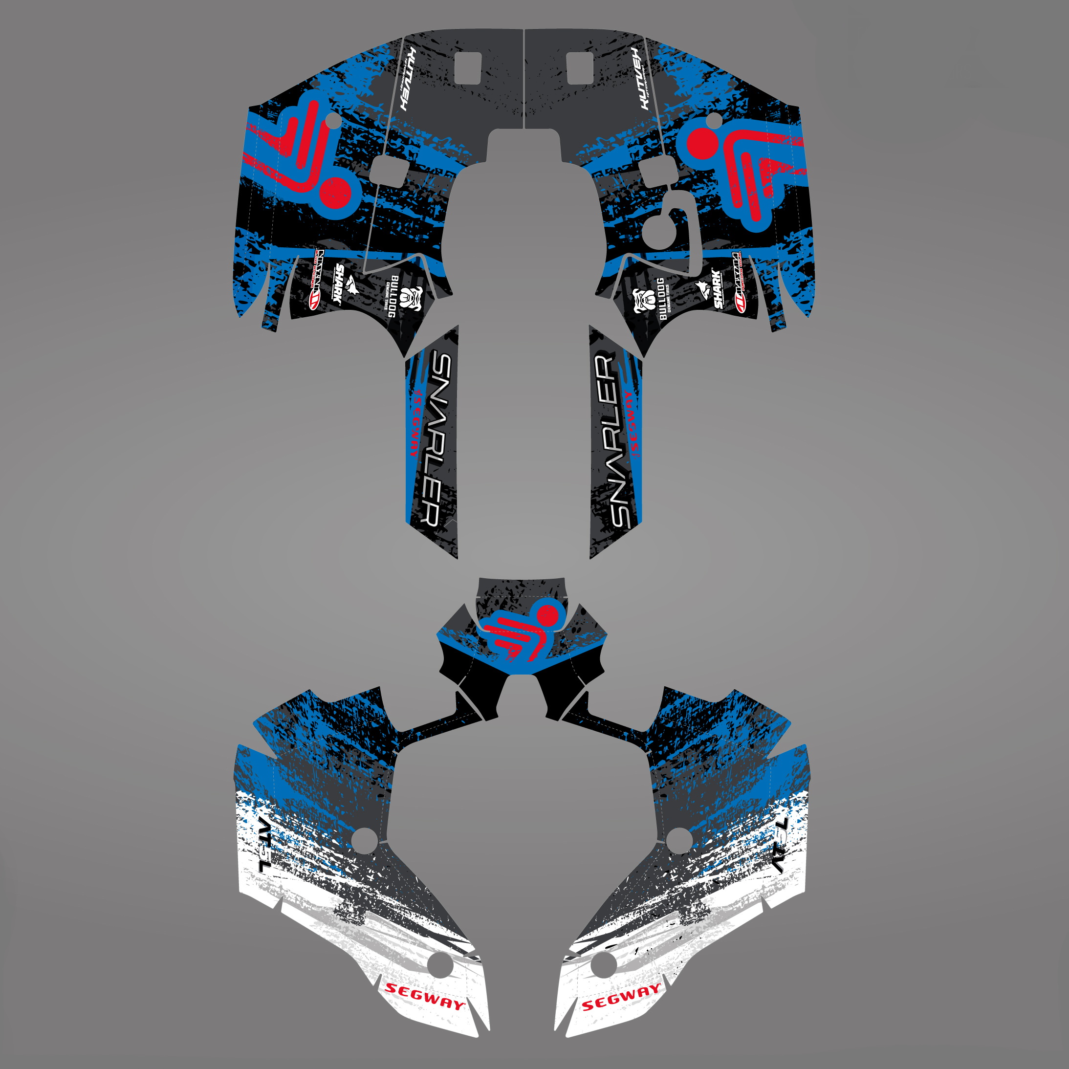 GRAPHIC STICKER KIT for Segway AT5-L blue