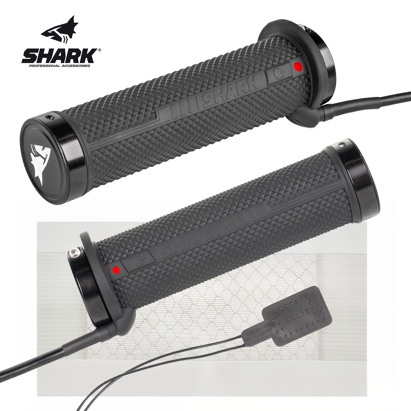 SHARK 4ZONE LOCK-ON HEATED GRIPS + THUMB AND SEAT WARMER