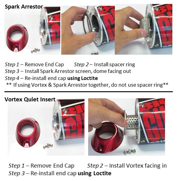 Vortex Quiet Insert - 2" Long (-4db -5db)