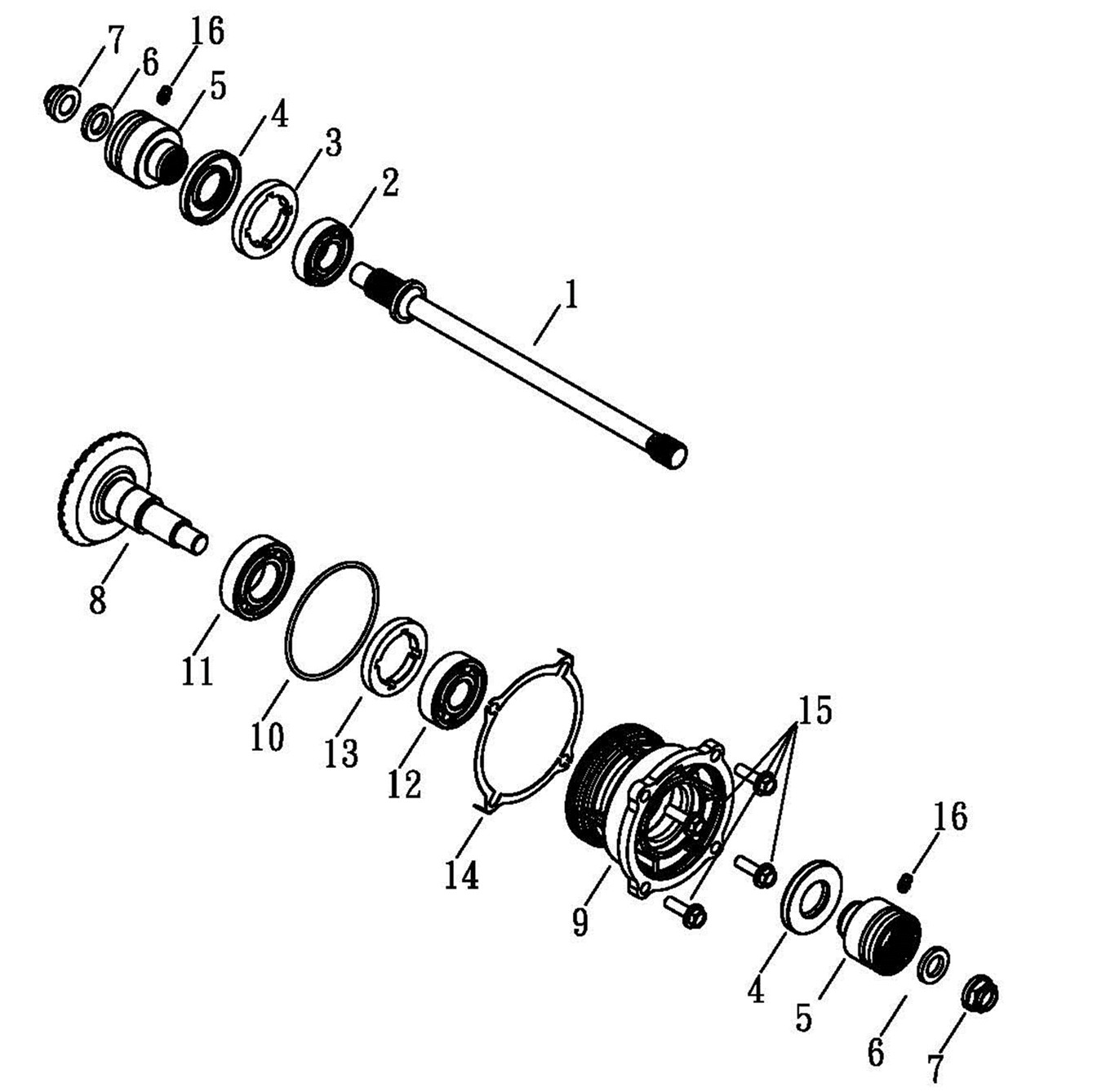 Rear axle