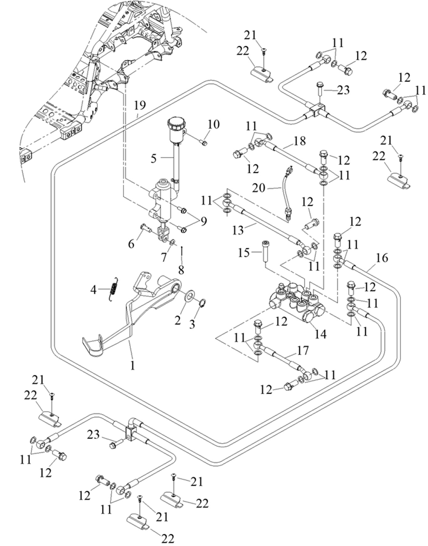 BRAKE OIL TUBE  (Double Hand Brake)