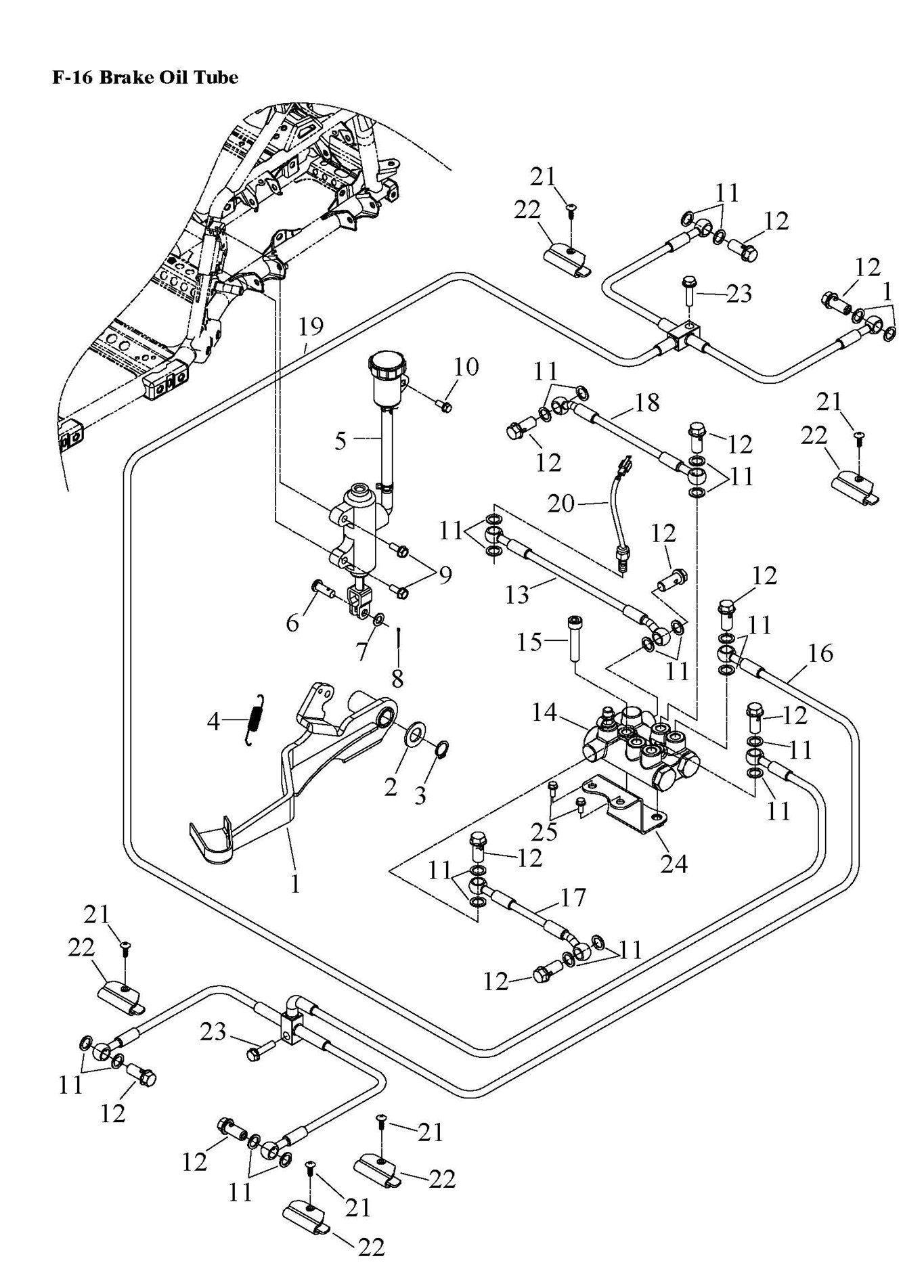 BRAKE OIL TUBE  (Double Hand Brake)